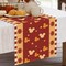 Fall Pumpkin Table Runner, Red Autumn Thanksgiving Polka,13 x 72 Inch